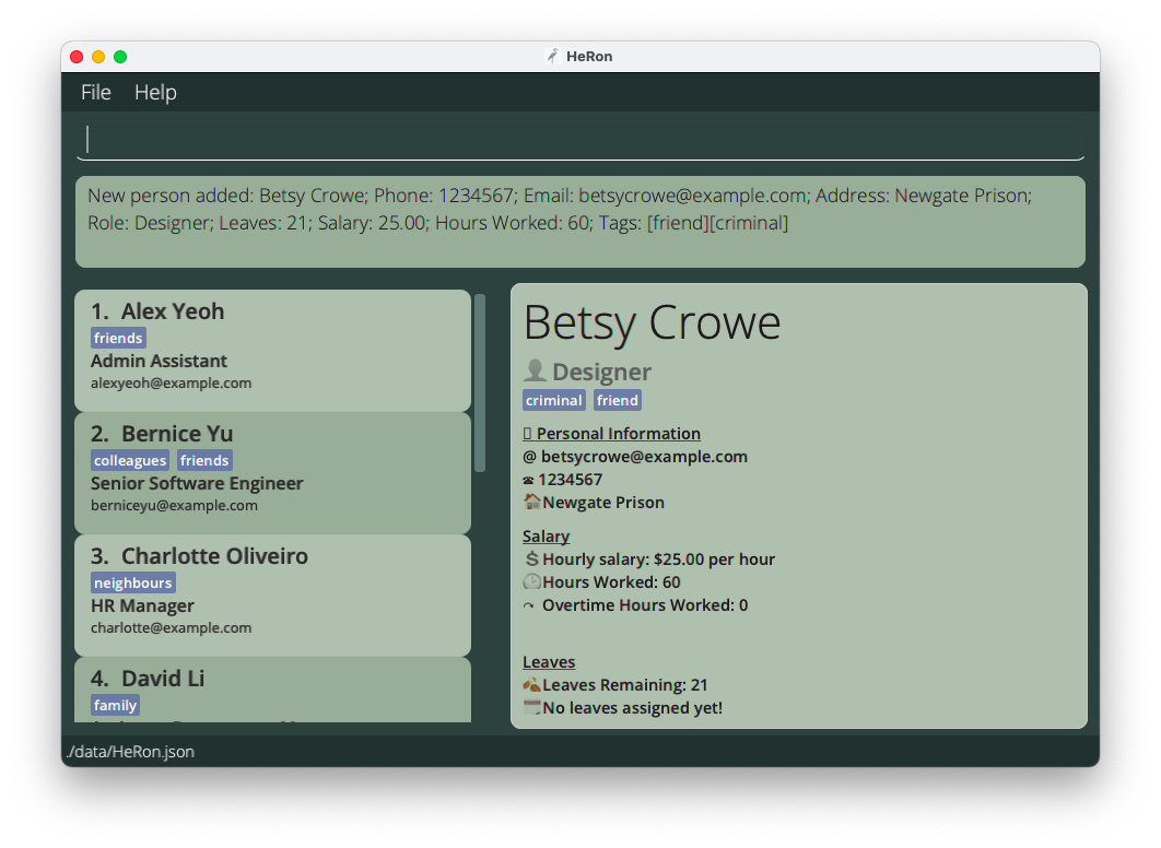 Result of successful add