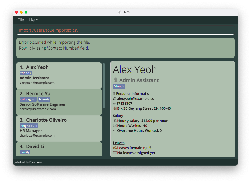 Result for missing field import