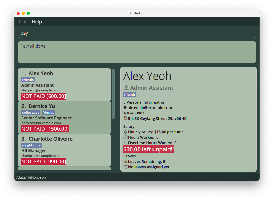 before paying the employee